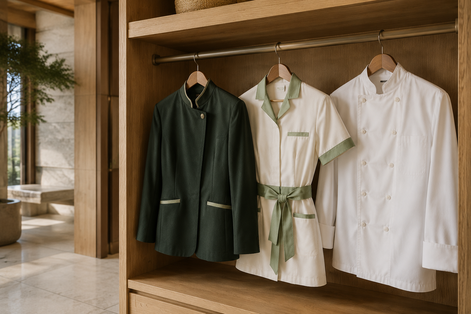 Hospitality uniforms and hotel workwear sourced by Merkit Global